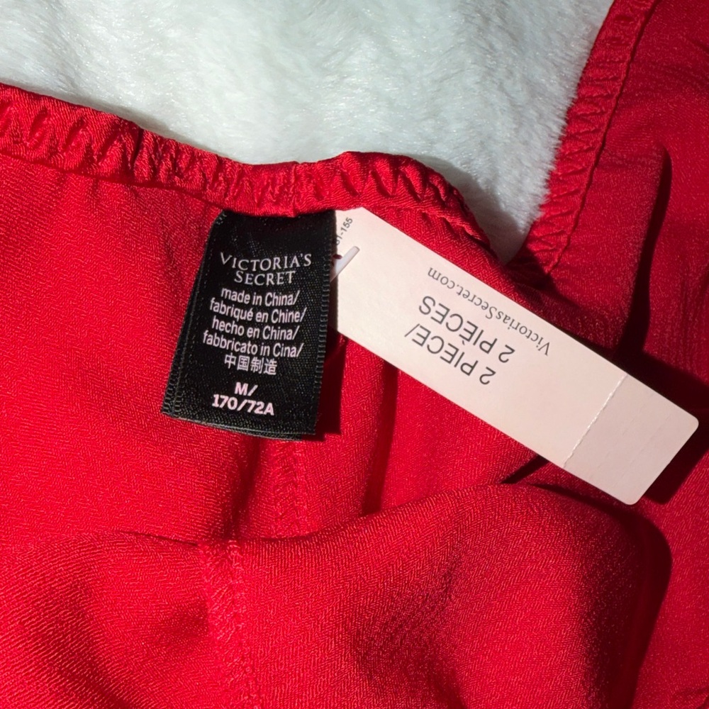 Victoria's Secret Red Satin Camisole and Shorts Set - Picture 2 of 6